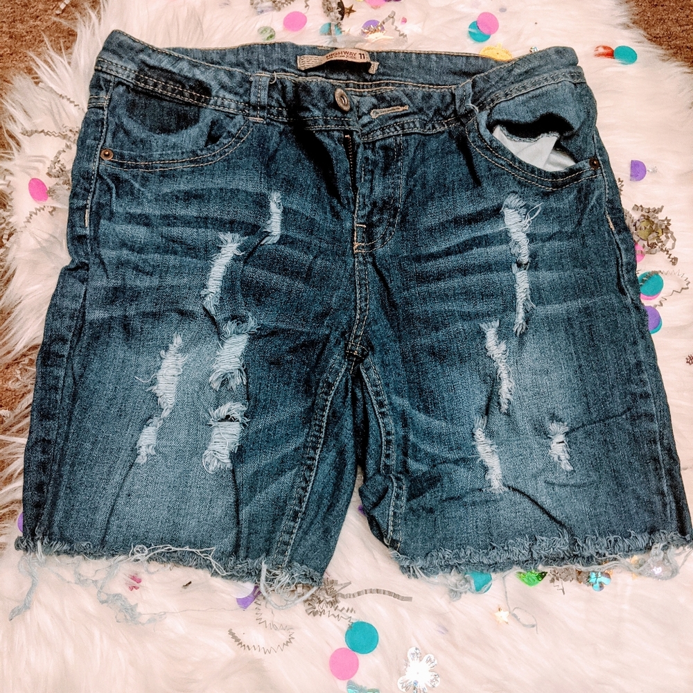 Junior's Distressed Jean Shorts